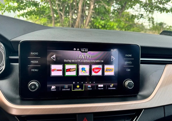 Skoda Scala cena 69550 przebieg: 55130, rok produkcji 2020 z Dukla małe 137